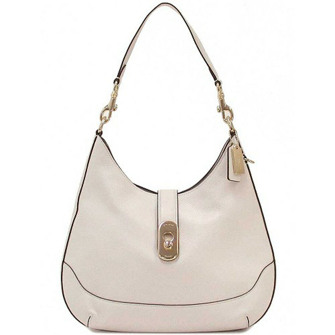 NWT COACH Amber Hobo Shoulder Bag Purse Luxury Chalk White Gold F48635 ...