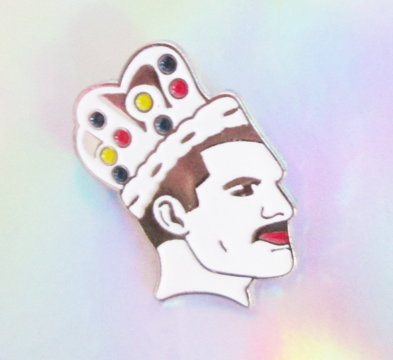 freddie mercury pin enamel jewelry queen band lapel pin - Brooches, Pins