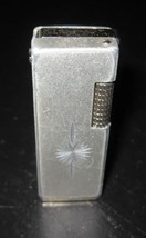 Vintage SUNEX Art Deco STAR SILVER Tone lift Arm Side Roller Gas Butane ... - $13.99