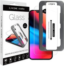Chrome Armor Glass (2 Pack) - Tempered Screen Protector for iPhone 13 Pro - $17.55