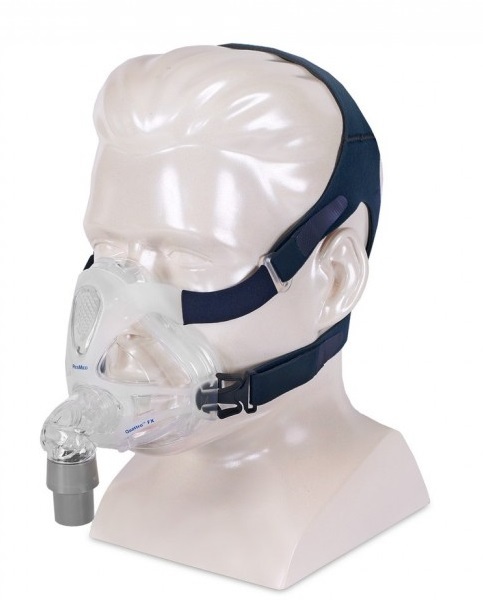 Large ResMed Quattro FX Full Face Cpap Mask System 61702 with Headgear ...