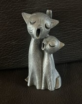 Vintage Pewter Singing Cats Figurine 3.25” Tall - $18.70