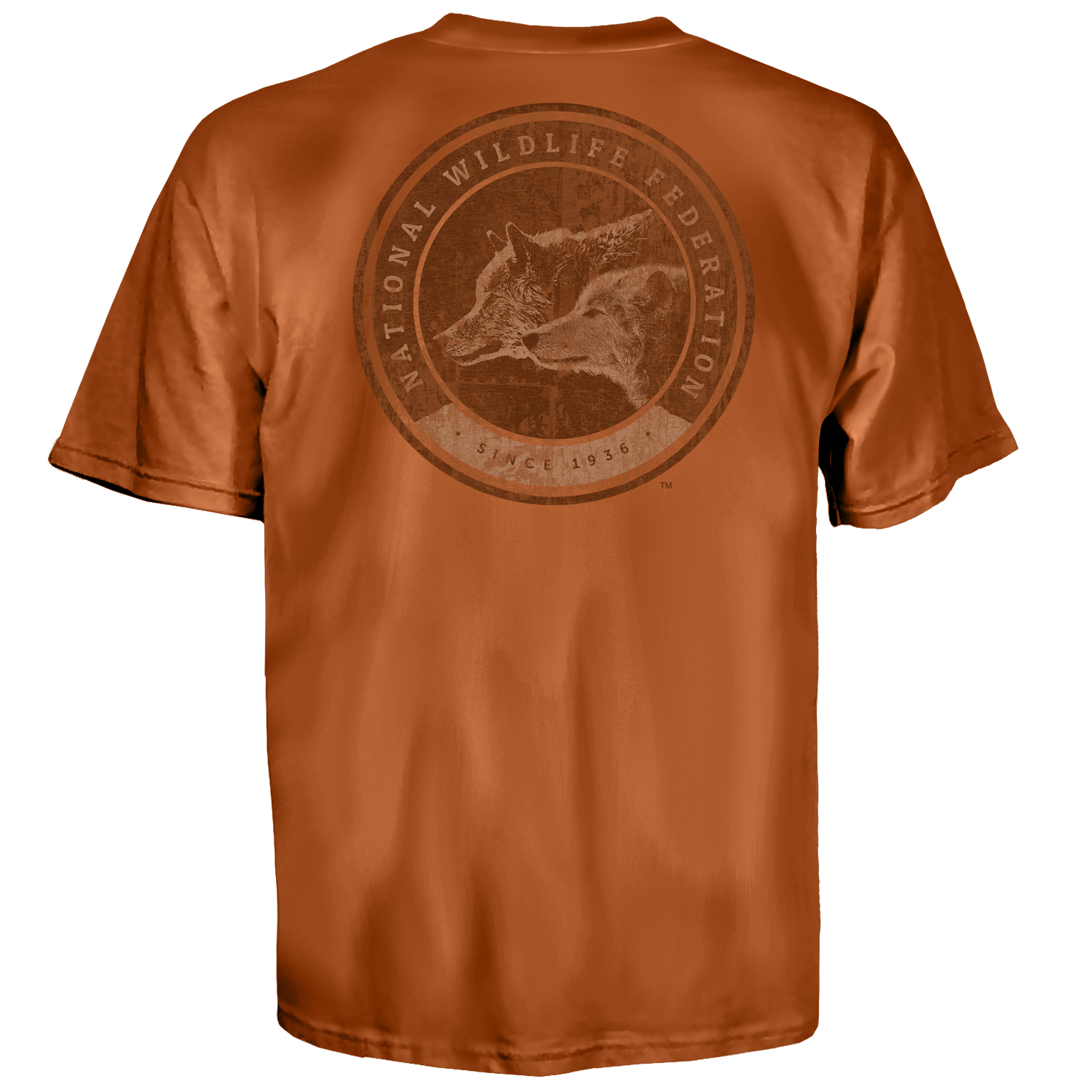 NWF National Wildlife Federation Wolf Logo Animals Nature Mens Shirt