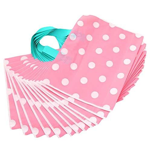 Panda Legends Pink Polka Dot - 48 Pieces Plastic Shopping Bags Boutique Bags Ret