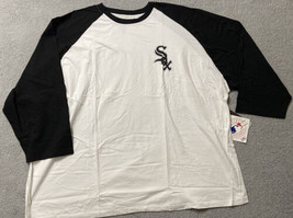 Chicago White Sox Logo T-shirt White and Black, 3/4 Sleeves Big and Tall... - $18.80