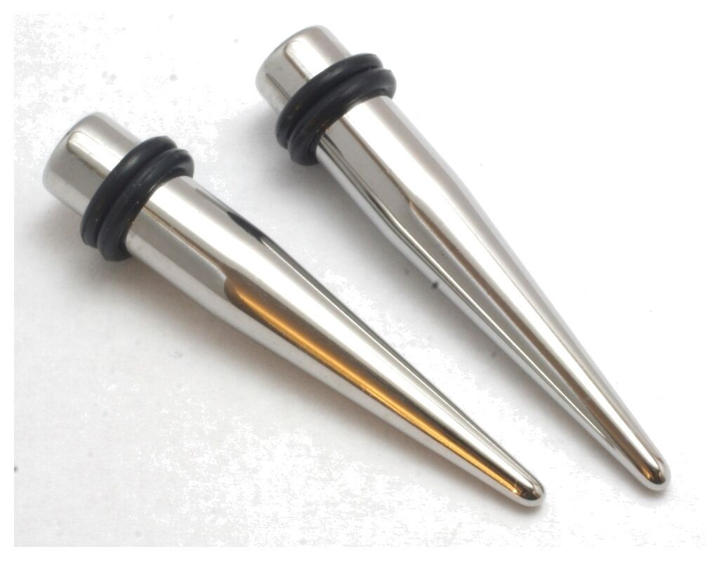 1g gauge 7mm Pair Stainless Steel Tapers and Tunnels Ear Stretching Kit