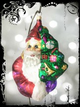 NEW Authentic Christopher Radko SANTA Claus & Christmas TREE Huge Glass Ornament - $110.00
