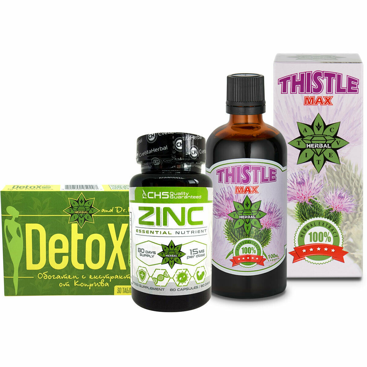Zinc Citrate Zinc 80 Immune Detox Vitamin C Milk Thistle