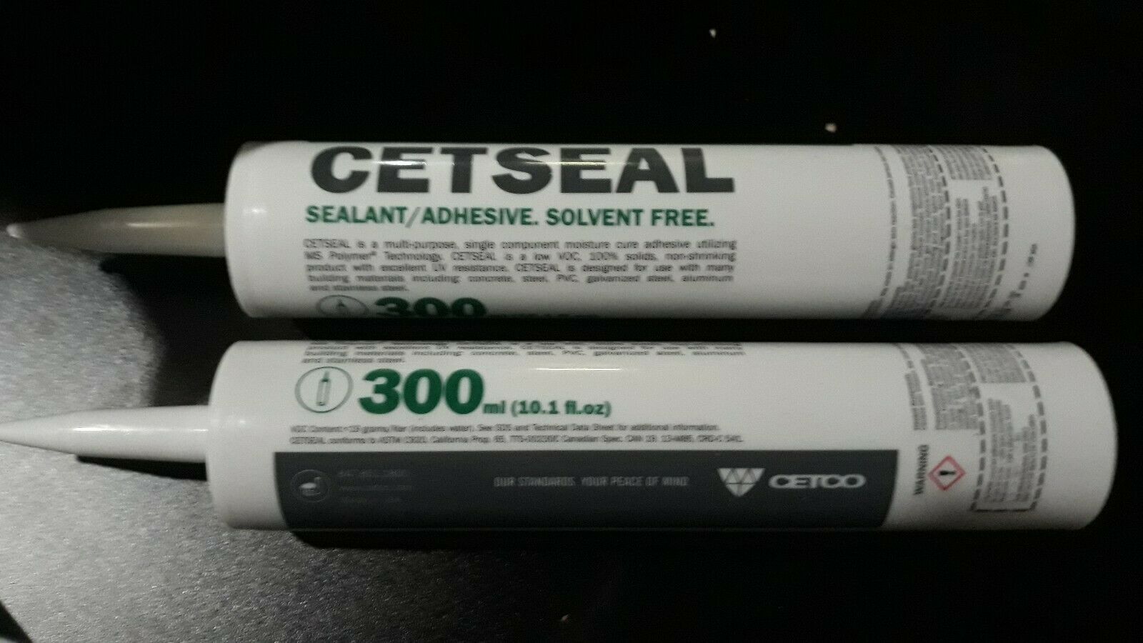 10.1 OZ Cetco Cetseal Solvent Free Sealant/Adhesive gray Caulks
