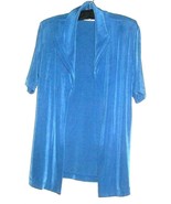 WOMEN&#39;S NEW BLUE BUTTONLESS TRAVELERS JACKET CHICO&#39;S SIZE 0 - $8.00