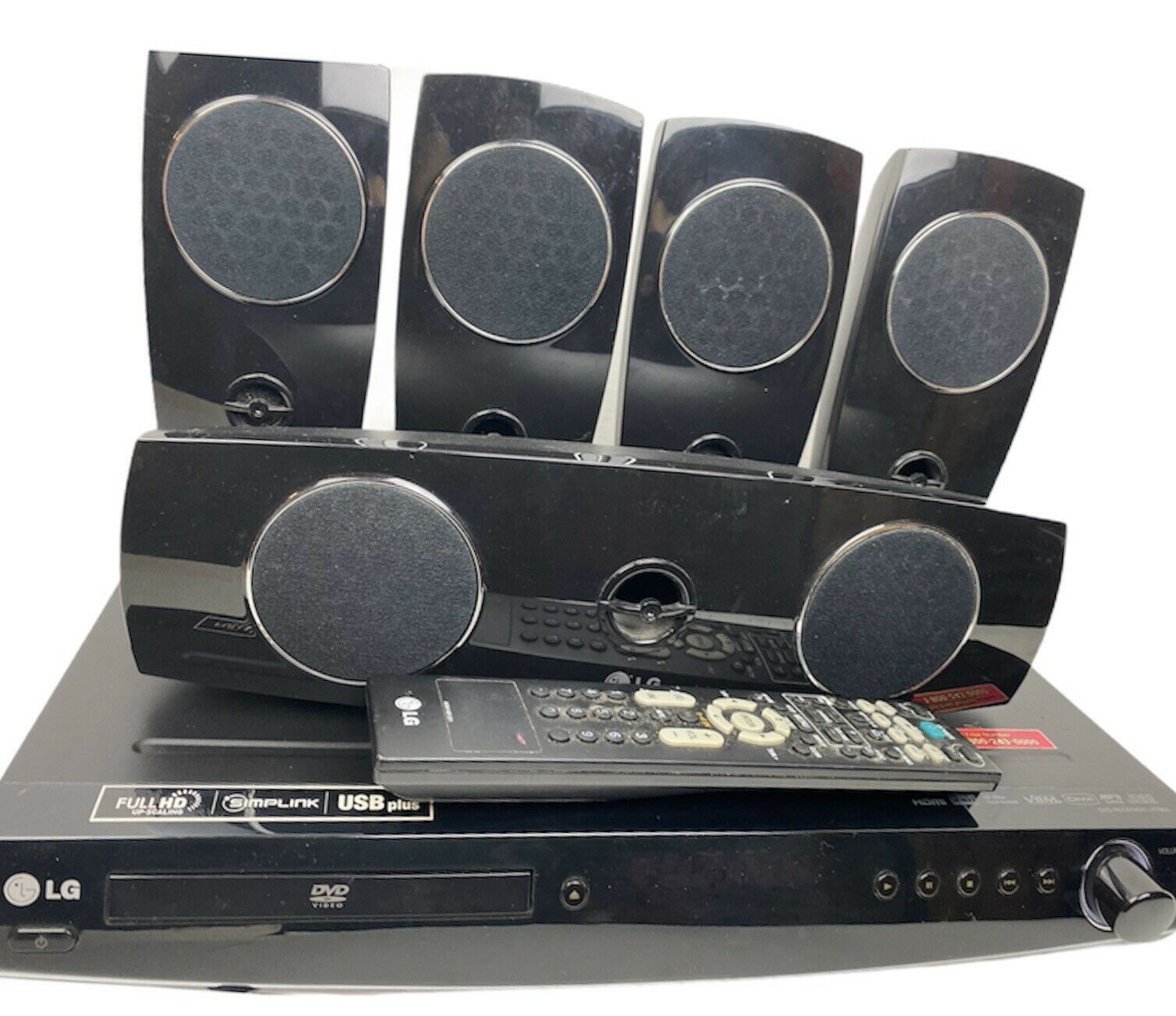 LG LHT854 DVD/CD 5.1 Home Theater System Receiver HDMI HD Remote Tested Bundle Receivers