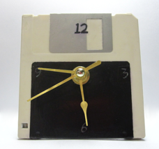 Black and White Floppy Disk Desk Clock - $15.00