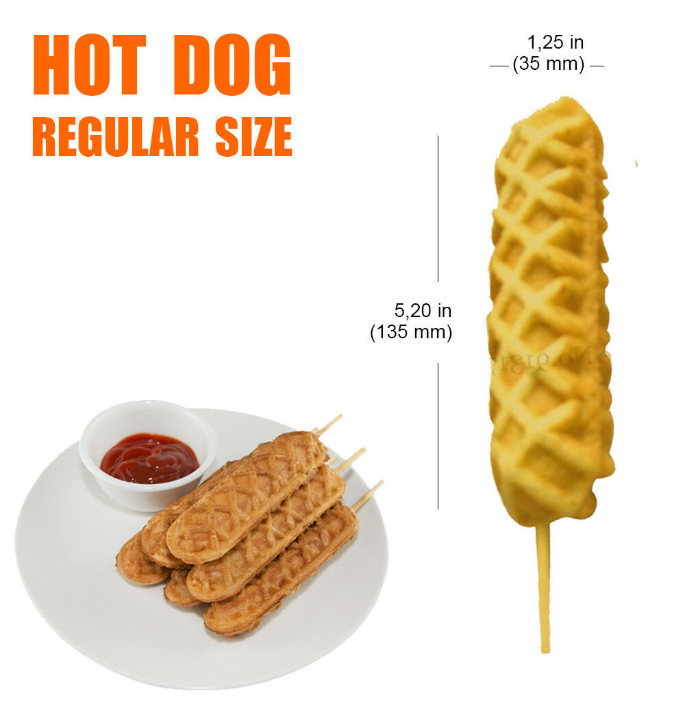Hot Dog Waffle Maker Commercial 5PCS Lolly French Hotdog Sausage molds
