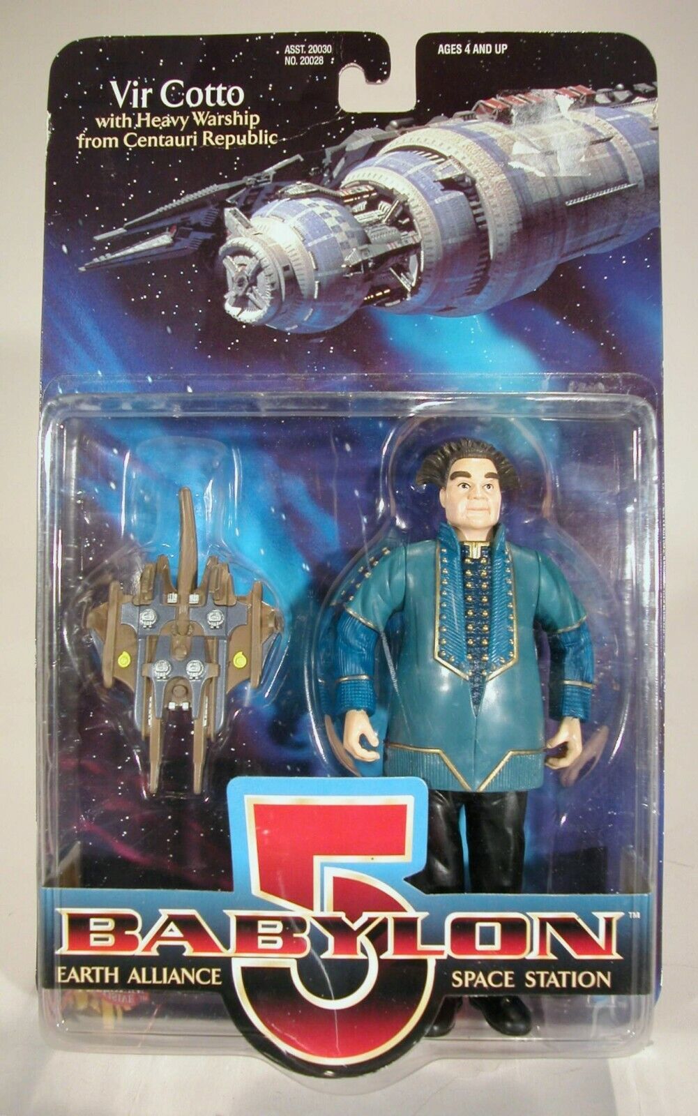 Vir Cotto Babylon 5 Figure with Heavy Warship of Centauri Republic NIB