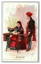 Vintage 1892 Victorian Trade Card Singer Sewing Machines - Barcelona Spain - $20.87