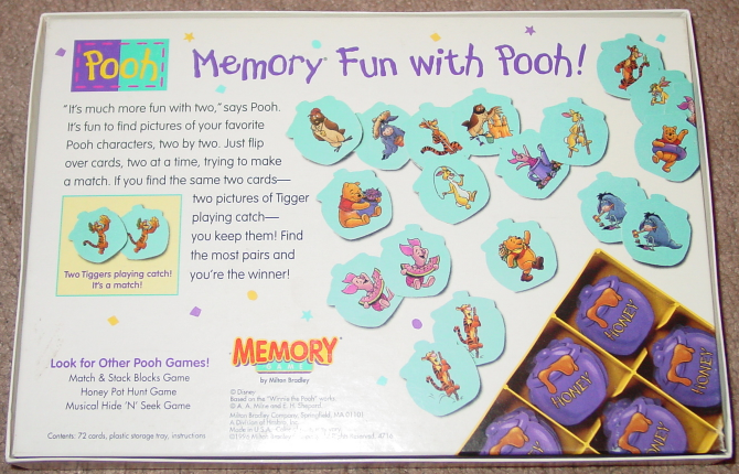 Winnie the Pooh Pairs Game Memo Spiel 