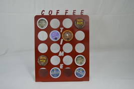 Coffee Time K cup pod holder storage decorative in many colors holds 20 pods