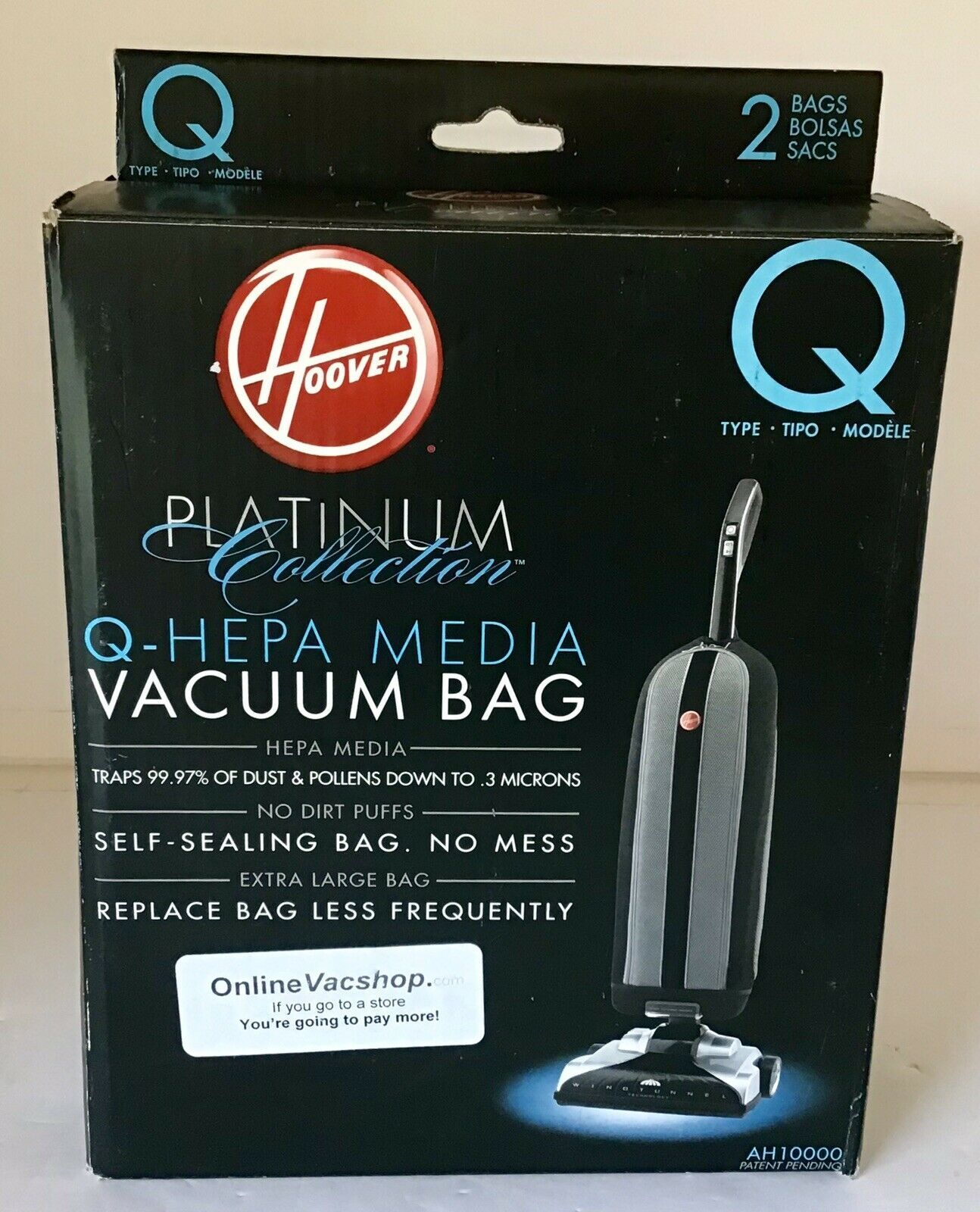 Genuine HOOVER Portapower Vacuum Bag Type N #4010038N 5 pack NEW!