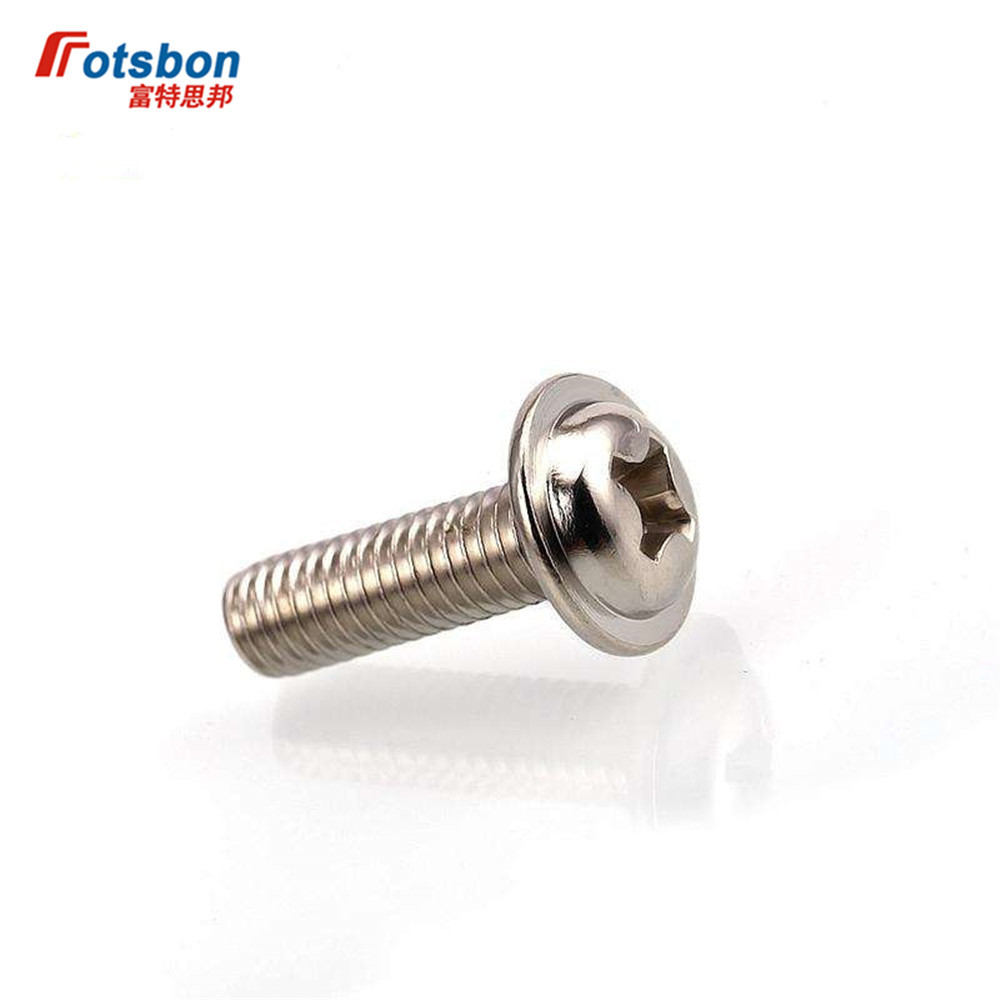 M4/M5 Cross Recessed Pan Head Screws With Collar Round Phillips Screw Vis DIN967 Fasteners