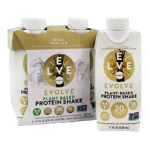Evolve Plant-Based Protein shake Ideal Vanilla Flavor 11 oz ( Pack of 4 ) - $19.79