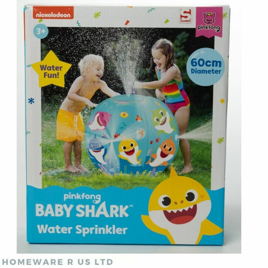 CHILDRENS BOYS girls toddler stor like baby shark water sprinkler ball 60cm