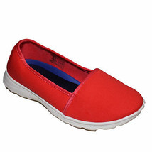 Lands End Womens Gatas Size 7.5 M, Comfort Flat Slip On Shoes, Crimson Dawn Red - $25.00