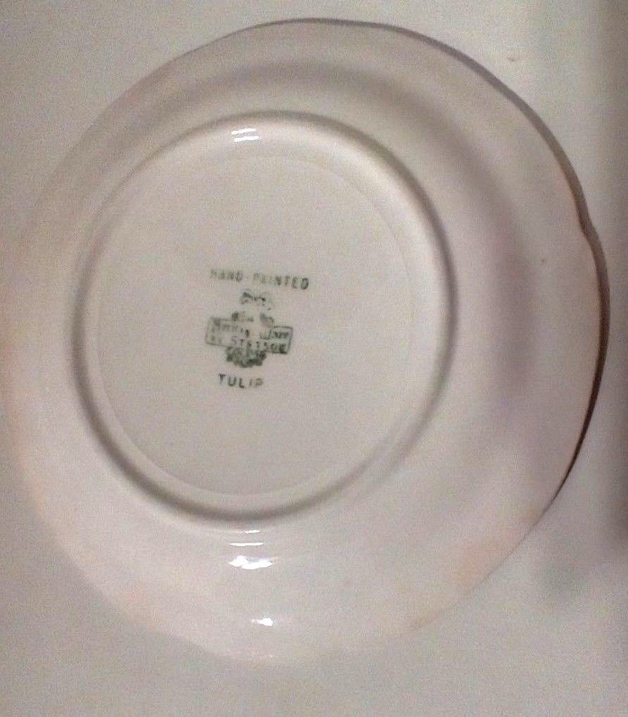 Heritage Ware Hand Painted & Underglaze Tulip Dessert Plate By Stetson