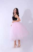 Women Puffy Tutu Skirt Drawstring High Waist Long Tulle Skirt Petticoat One Size image 15