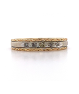 10k Hand Carved Genuine Natural Diamond Wedding Band Ring Size 6.75 (#J5... - $202.95