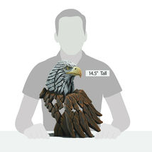 Edge Sculpture Bald Eagle Bust America's National Bird Stunning Piece 14" High image 4