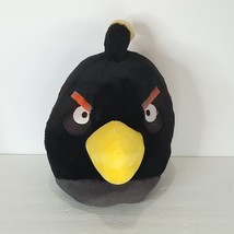 Angry Birds Black Bomb Bird Stuffed Plush Large 14" No Sound Jumbo - $29.69