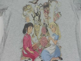 Alice in Wonderland Tea Time Grey T-Shirt S Next Level Small  - $10.39