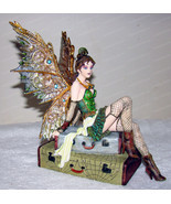 Steampunk Fairy (8675) Fishnet Stockings, Vintage Luggage, Goggles - $67.82
