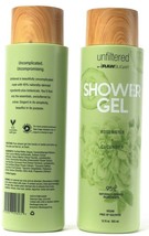2 Ct Unfiltered By RawSugar  Rose Water & Cucumber Vegan Shower Gel 12Fl oz