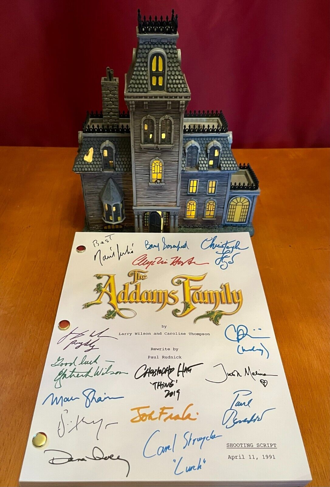 The Addams Family Script CastSigned Autograph Reprints 1991 Movie Reproductions