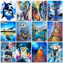 Paint By Numbers Kit Scenery Animals DIY Oil Painting Craft for Adults B... - $17.75