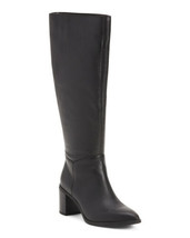 NEW FRANCO SARTO BLACK  LEATHER TALL BOOTS SIZE 7.5 M $229 - $129.99