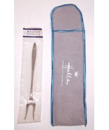 WALLACE STERLING SILVER SPANISH LACE 2-TINE PICKLE/OLIVE FORK HALLS KANS... - $38.30