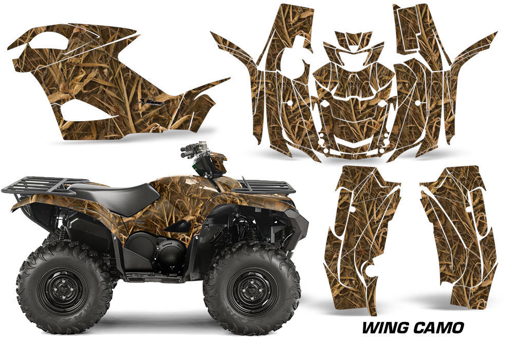 ATV Graphics Kit Quad Decal Wrap For Yamaha Grizzly 550/700 20152016 WING CAMO Decals, Emblems