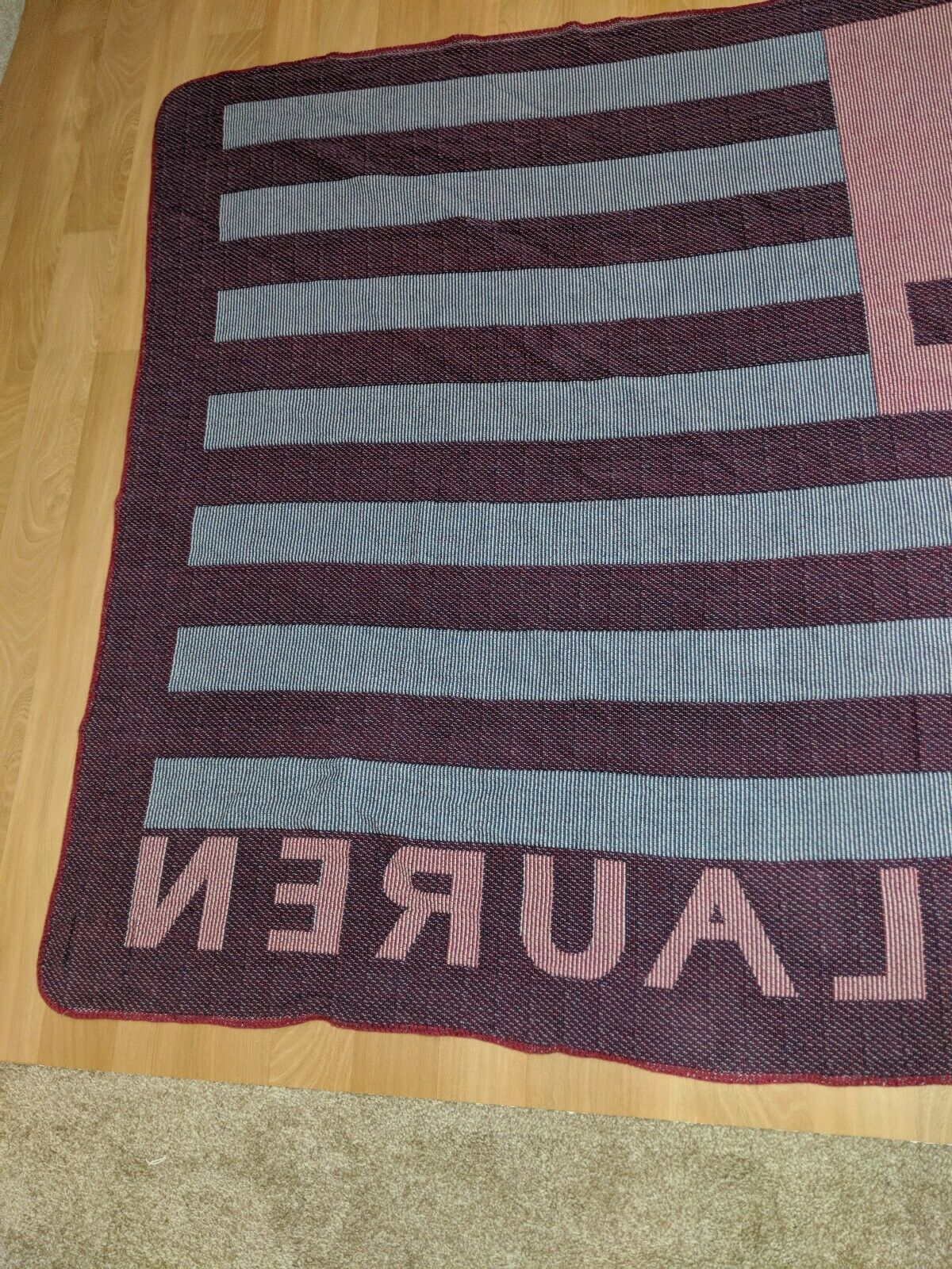 Polo Ralph Lauren American Flag 54” X 72” Throw Blanket Made in USA VTG 90s Rap Blankets & Throws