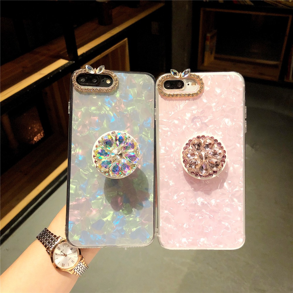 Diamond case Pop Socket Popsockets for Samsung S9 S8 Plus Note 8