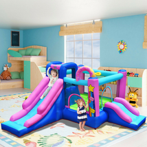 Inflatable Bounce Castle with Dual Slides and Climbing Wall without Blower image 6