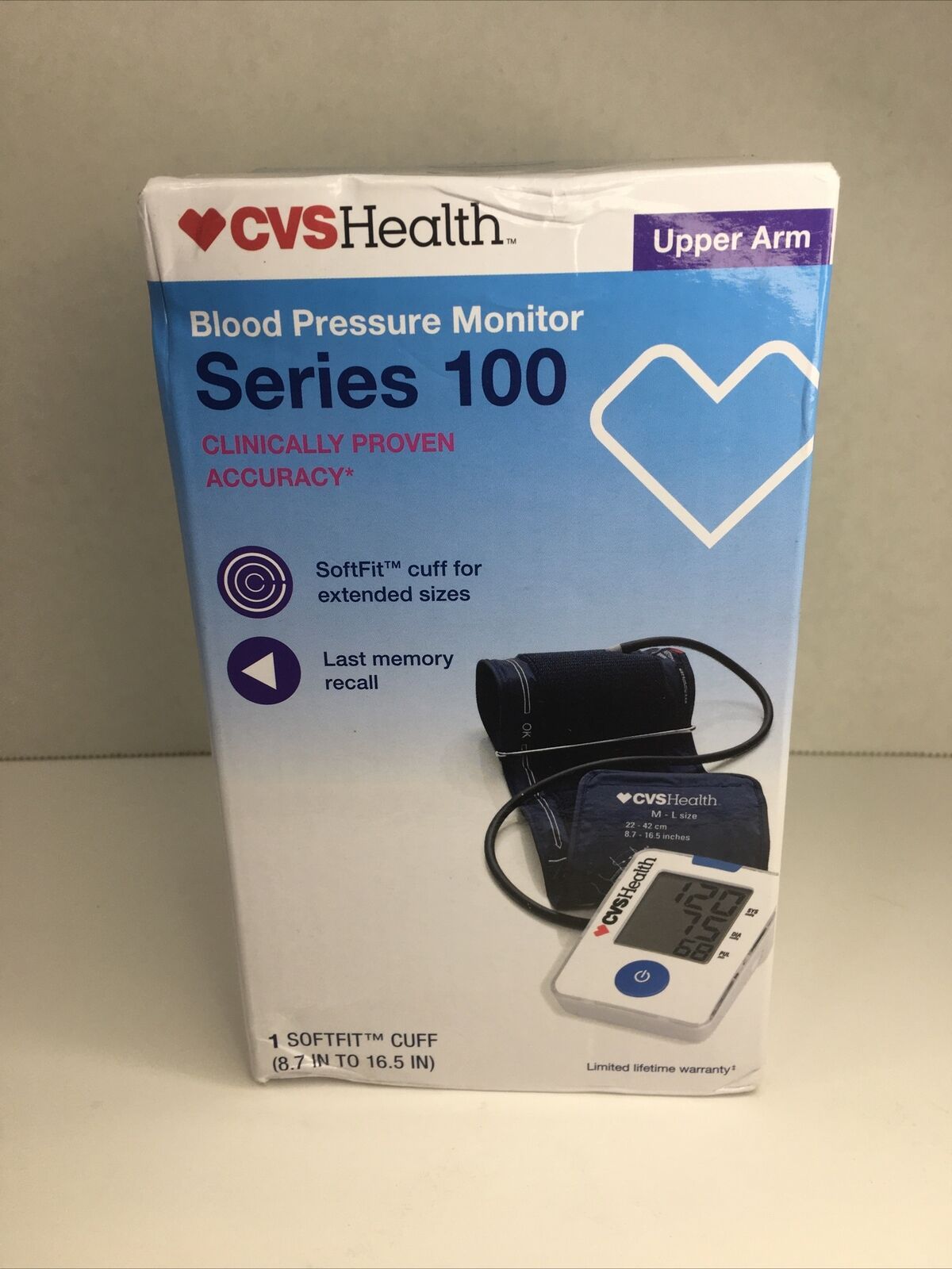 CVS Health Series 100 Blood Pressure Monitor with SoftFit Cuff Blood