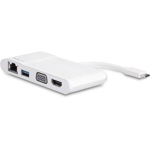 StarTech.com USB-C Multiport Adapter 4K HDMI VGA GbE USB 3 - White & Silver