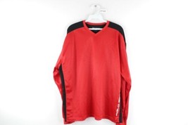 Vtg 90s Polo Sport Ralph Lauren Mens L Spell Out Long Sleeve Jersey Shirt Red - $38.56