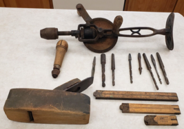 Carpenter Tools Drill Brace & Bits,  Push Pull Ratchet Screwdriver, Multi Tool - $163.63