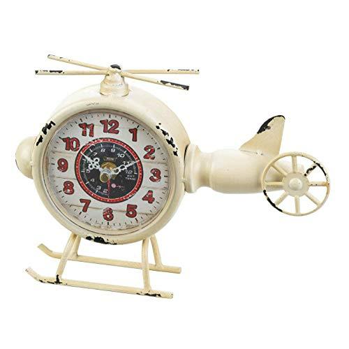 Accent Plus White Helicopter Desk Clock 9.5x2x7
