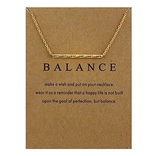 New Gold-color Choker Necklaces Balance Wood Straight Bar Alloy Clavicle Snake P