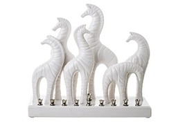 Menorah Zebra Design Ceramic - $61.35