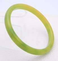 VTG Green Yellow Marbled End of Days BAKELITE TESTED Bangle Bracelet - C - $99.00